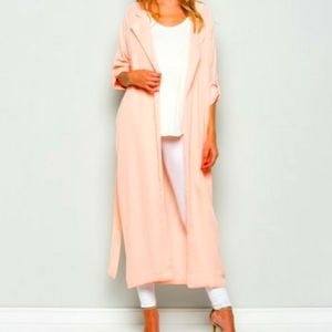 Gorgeous blush pink duster